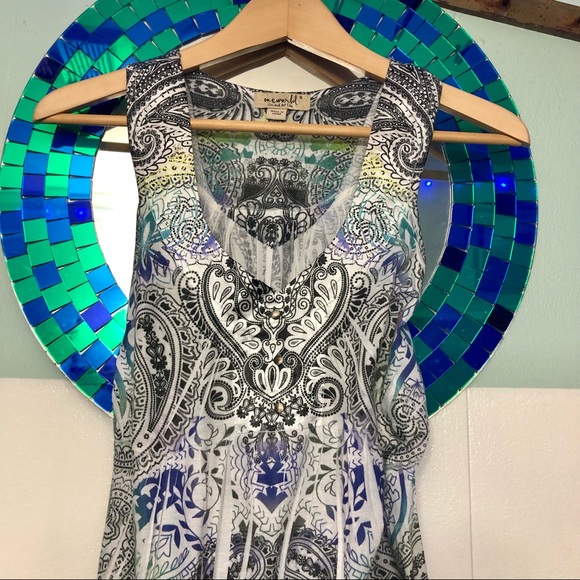 🌸3for$10 One World Patterned Tank Top size Small - Picture 3 of 4